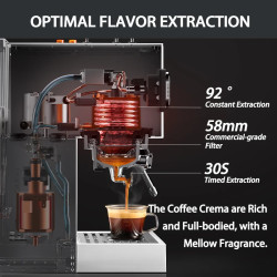 PETRUS Espressomaschine: Kräftiger Kaffee & cremiger Latte